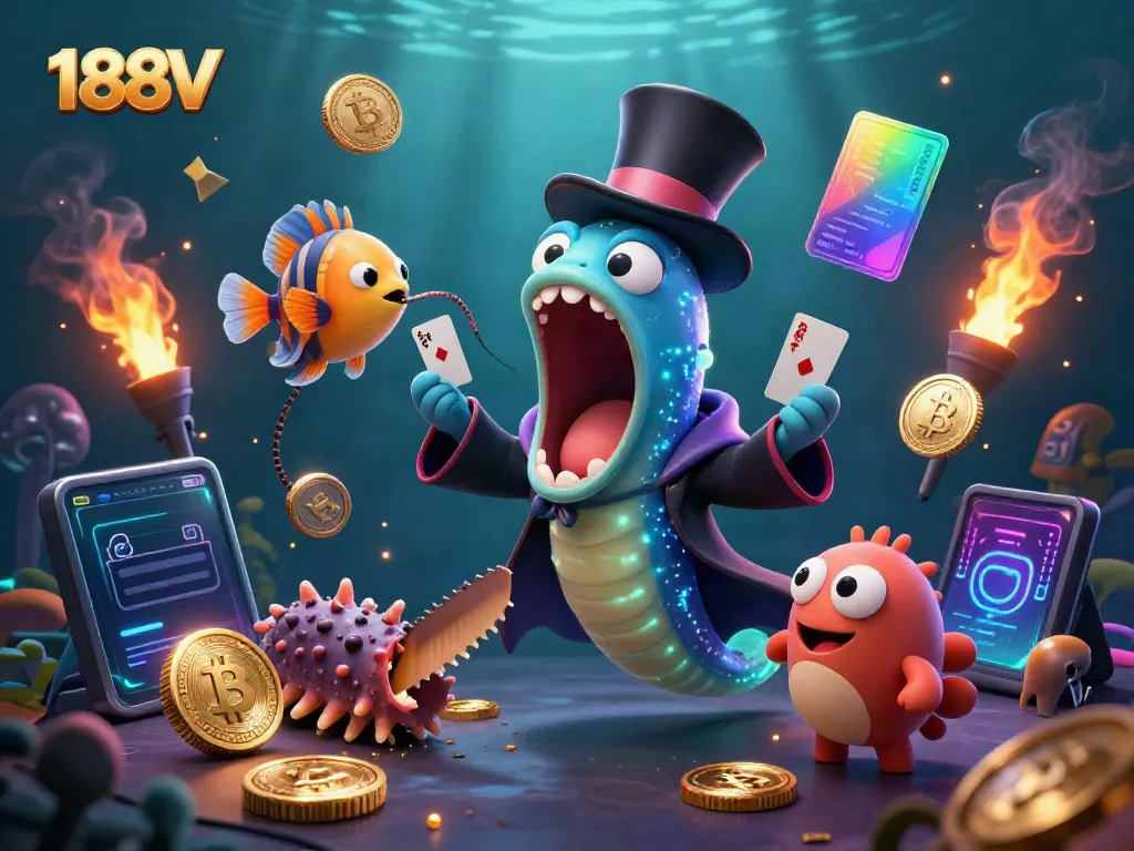 Experience the vibrant energy of 188V casino games through a magical underwater scene.