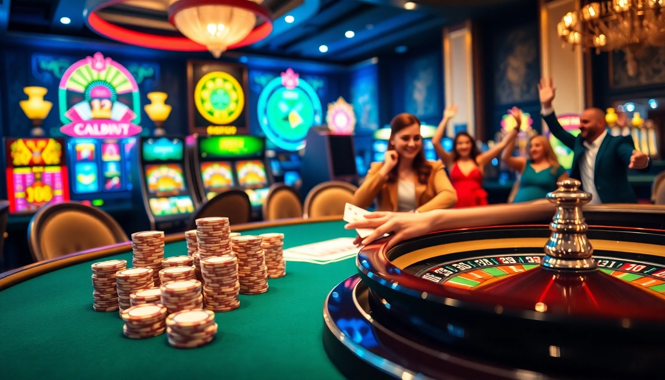Engaging casino scene at lc88 com featuring poker gameplay and celebratory winnings.