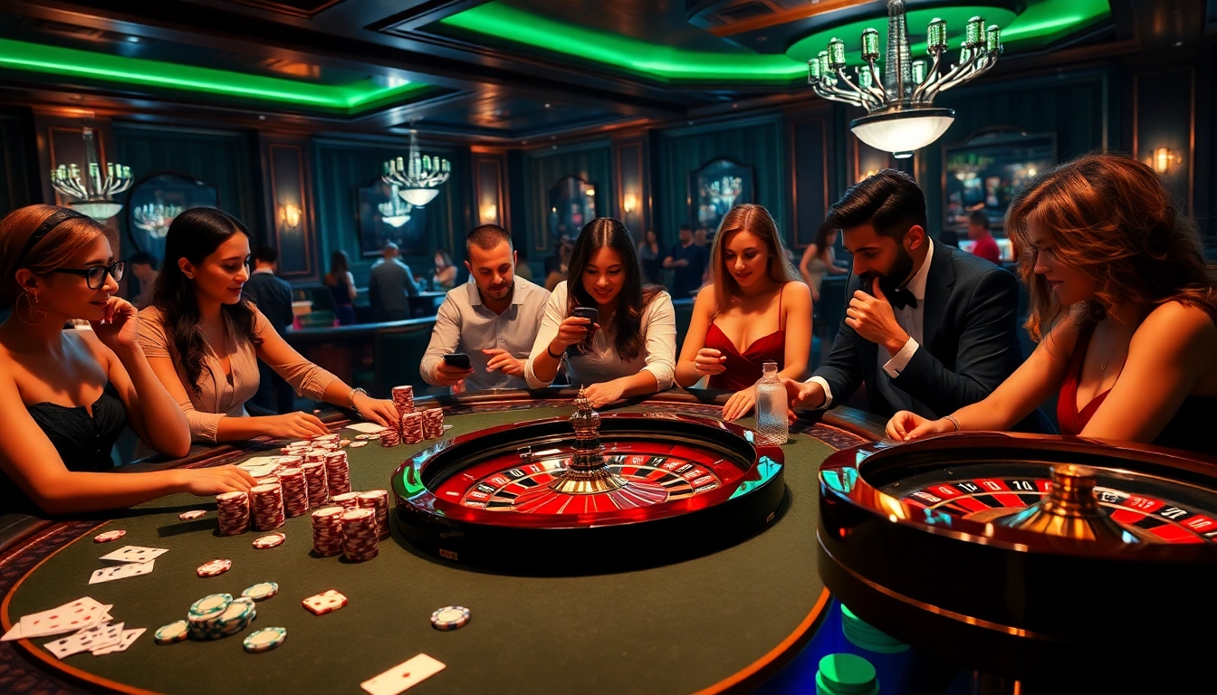The Bk33 club table with players indulging in a thrilling and luxurious casino experience.