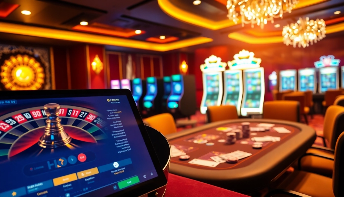Experience thrilling games at casino en ligne France with vibrant tables, cards, and chips.