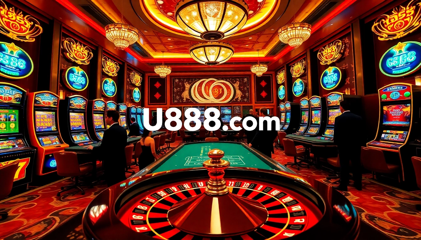 Players enjoying classic games at U888.com casino, showcasing the excitement of gambling.