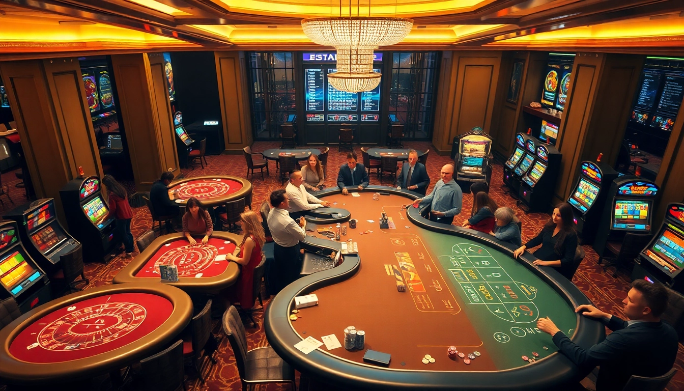 Jouez dans un casino en ligne France avec des tables de jeu animées et des joueurs enthousiastes. related image
