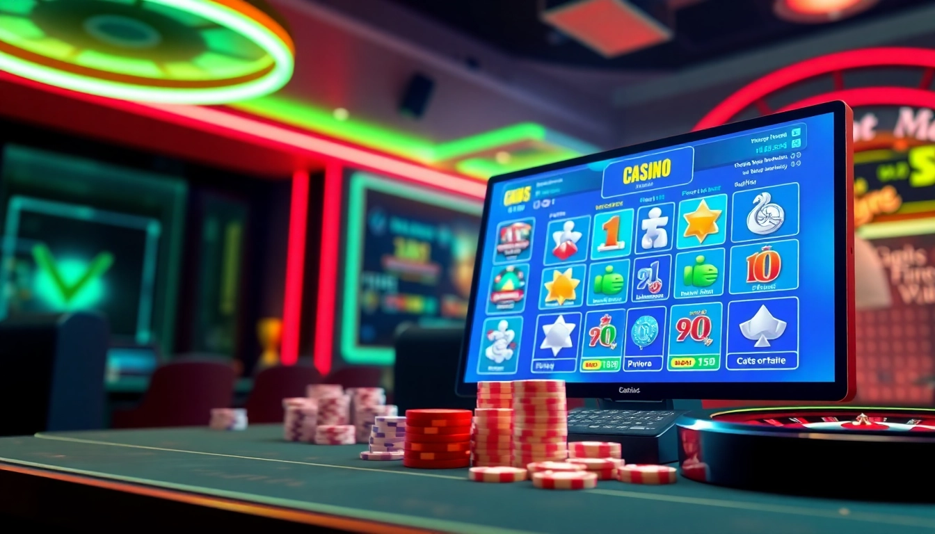 Jouer à casino en ligne france avec une interface colorée de jeux variés. related image
