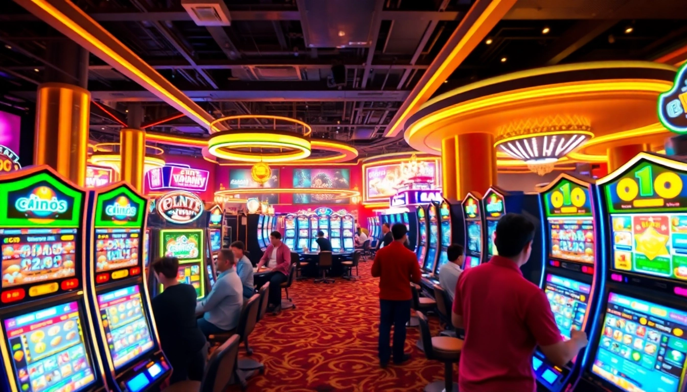 Des joueurs profitant de la sensation de casino sans kyc dans un cadre moderne et luxueux.