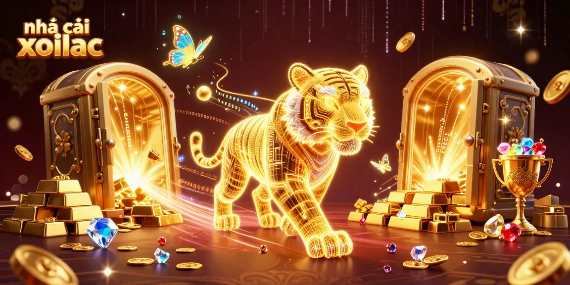 Experience thrilling betting in nhà cái xoilac with captivating golden tiger in a vibrant casino environment.