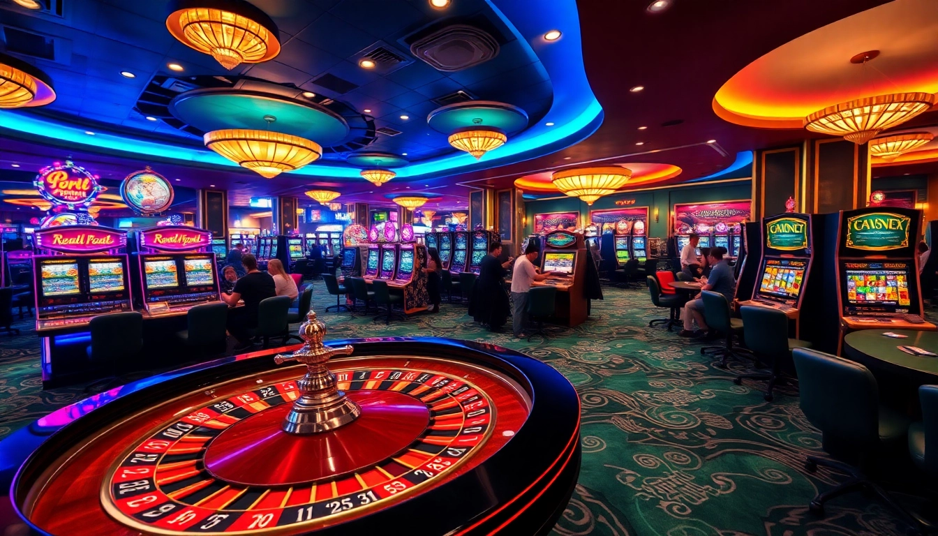 Découvrez les jeux de casino en ligne France avec un intérieur de casino stylé et vibrant. related image