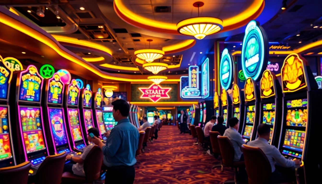 Des joueurs profitant de la sensation de casino sans kyc dans un cadre moderne et luxueux. related image
