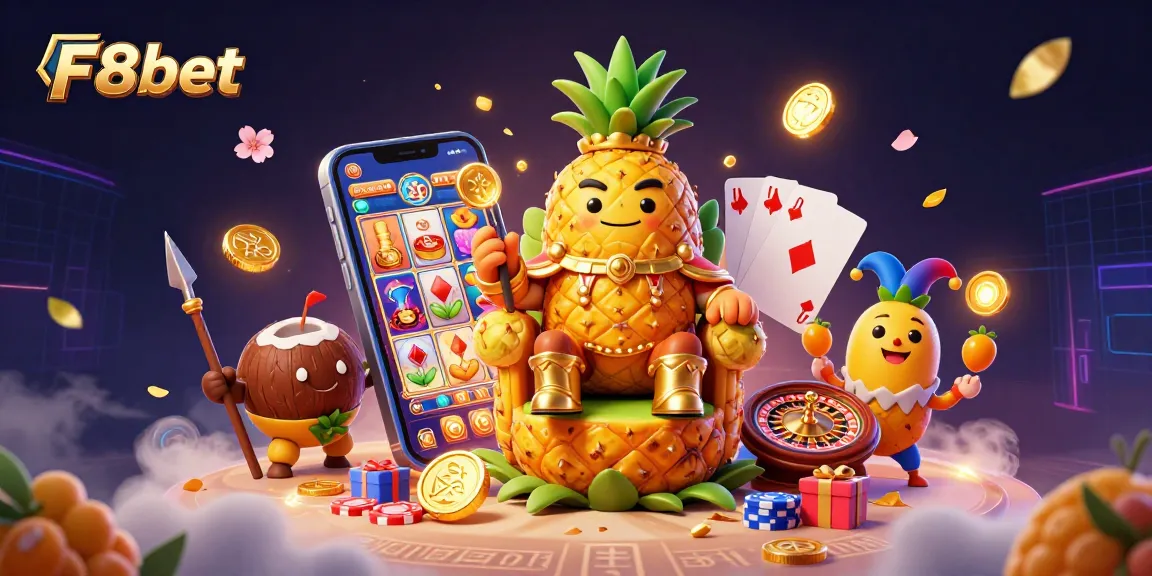 Experience the excitement of F8bet with vibrant casino characters and dynamic gaming elements.