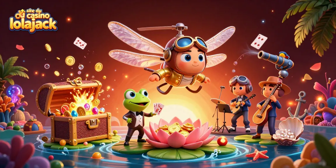 Experience thrilling slots at site du casino lolajack with a lively dragonfly pilot and frog croupier.