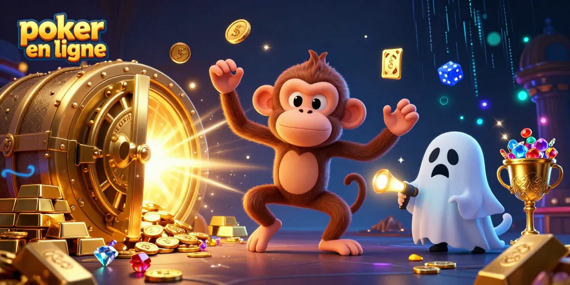 Jouez au poker en ligne avec des trésors scintillants et une ambiance de casino hanté.