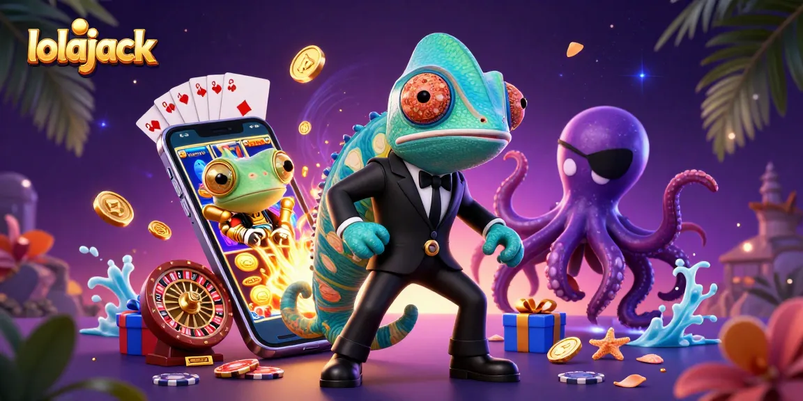 Experience thrilling gameplay at lolajack with vibrant 3D slots and casino elements.