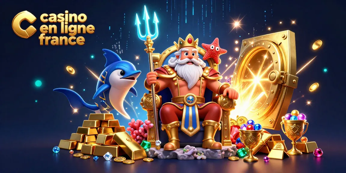 Jouez au casino en ligne France avec des trésors brillants et des personnages marins fascinants.