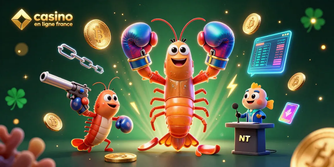 Illustration des personnages de casino en ligne en France avec des éléments de jeu vibrants.