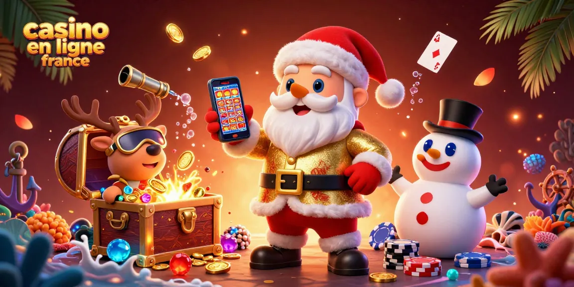 Découvrez les jackpots palpitants sur les casinos en ligne France avec Santa, son renne et un bonhomme de neige.