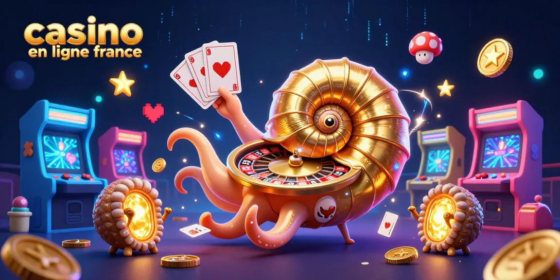 Casino en ligne France : roulette et cartes avec des éléments lumineux dans un univers ludique
