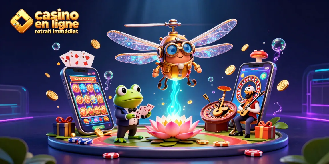 Jouez sur un casino en ligne retrait immédiat avec des gains instantanés et un croupier de grenouille.