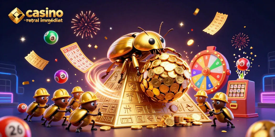 Les symboles de la chance dans un casino en ligne retrait immédiat, avec des éléments animés qui embrasent l'aspect festif.