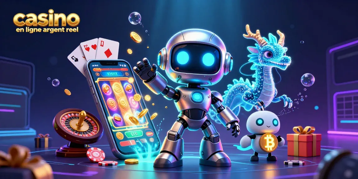 Jouez sur un casino en ligne argent réel avec notre mascotte robotique et dragon AI.